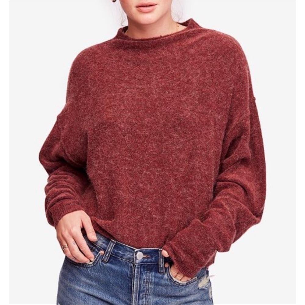 Free People Break Away Mock Neck Sweater size XS